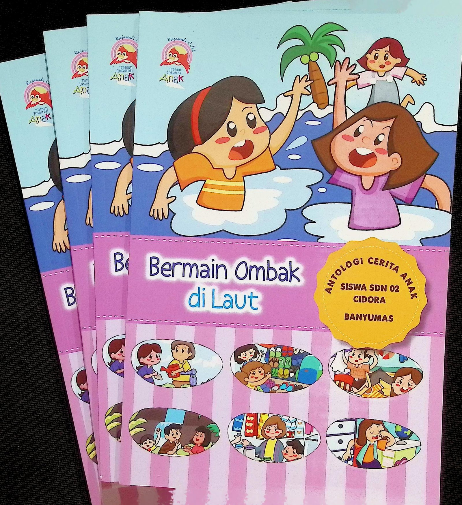 Cover BERMAIN OMBAK DI LAUT :  ANTOLOGI CERITA ANAK / SISWA SDN 02 CIDORA BANYUMAS