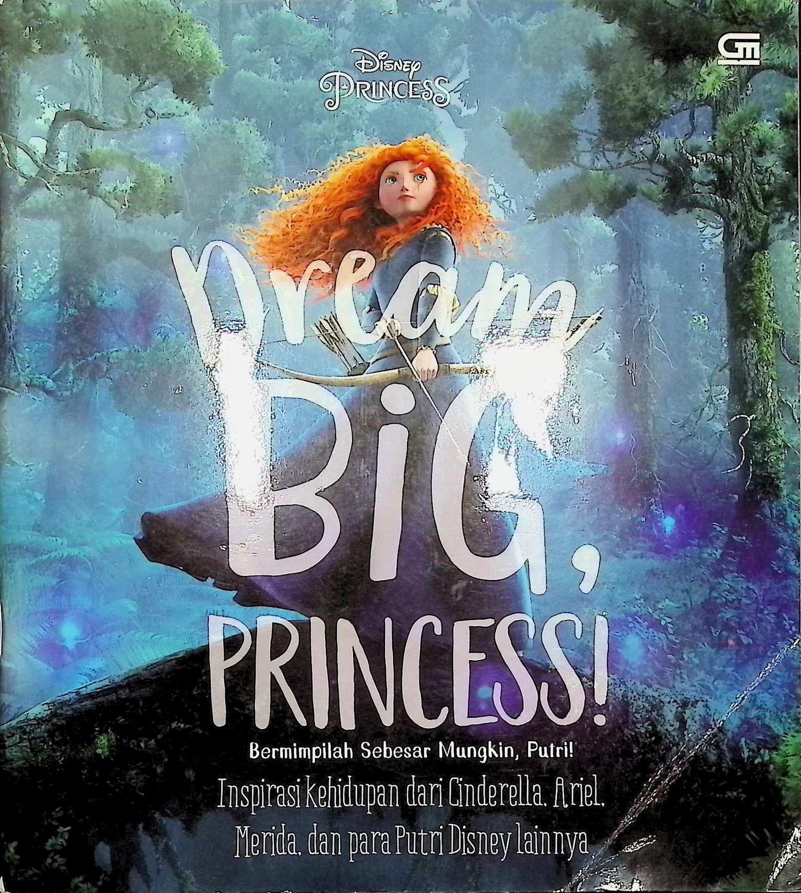 Cover BERMIMPILAH SEBESAR MUNGKIN, PUTRI! DREAM, BIG PRINCESS! :  INSPIRASI KEHIDUPAN DARI CINDERELLA, ARIEL, MERIDA, DAN PARA PUTRI DISNEY LAINNYA / DISNEY ENTERPRISES